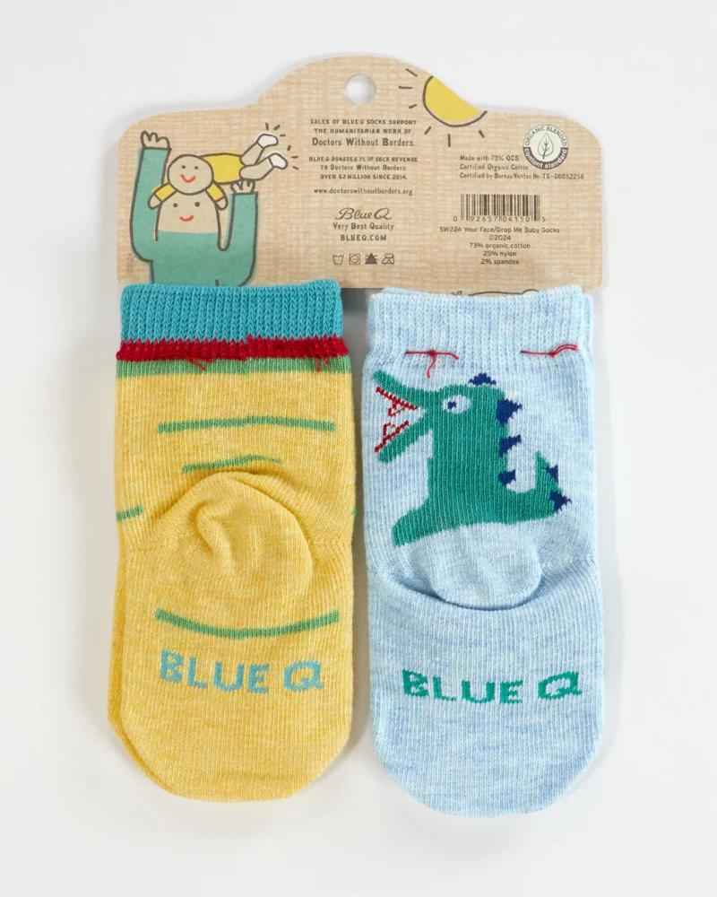 Don't Drop Me & Love Your Face Baby Socks Set Of Two
