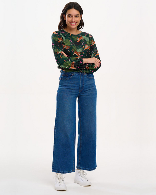 Elaina Tigers and Palms Blouse Top by Sugarhill Brighton