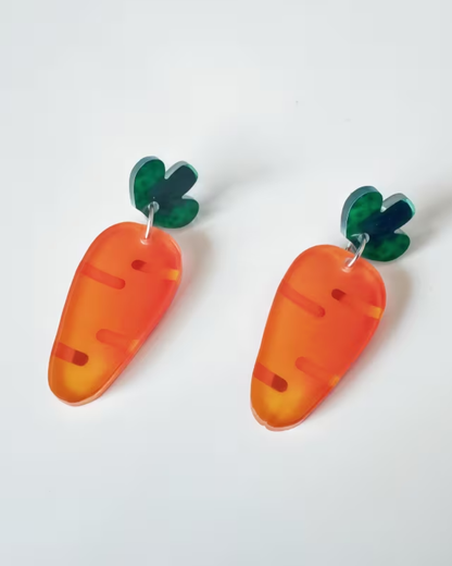 Carrot Acrylic Earrings
