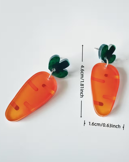 Carrot Acrylic Earrings