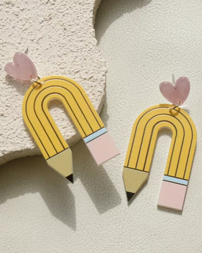 Curvy Pencils Statement Earrings