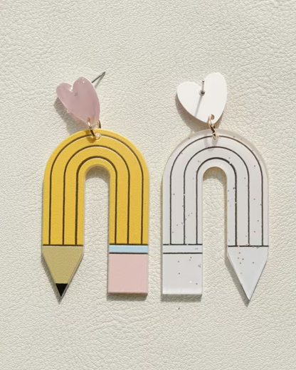 Curvy Pencils Statement Earrings