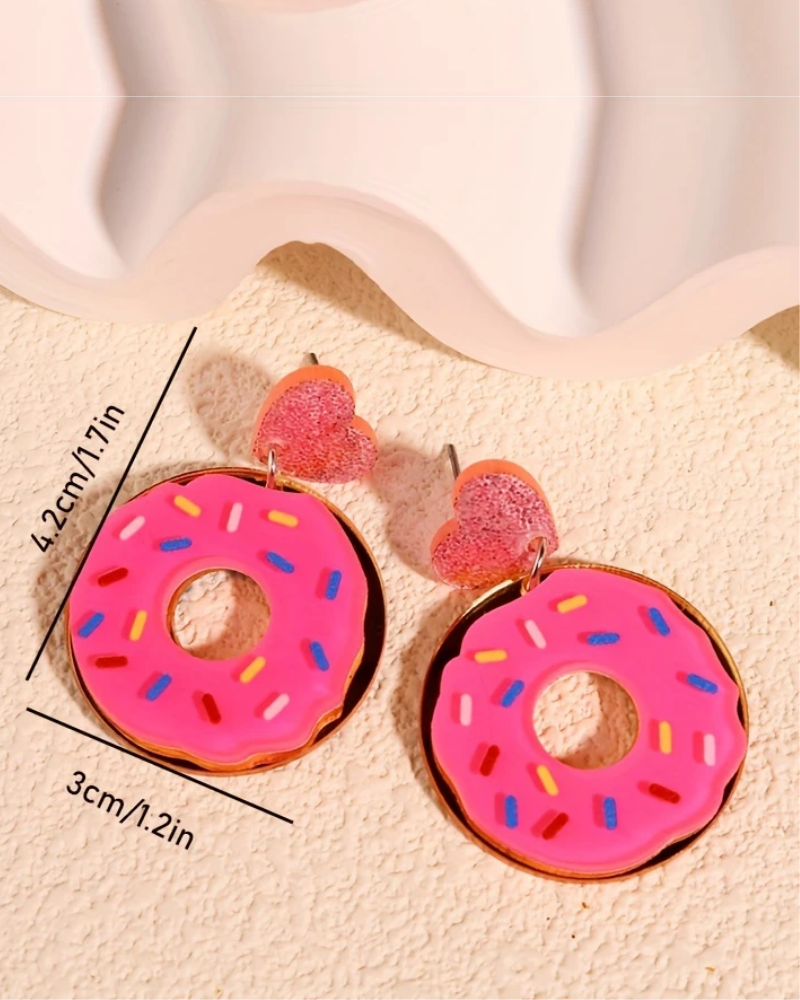 Donut Acrylic Earrings