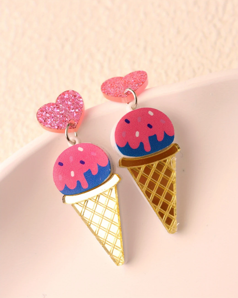 Ice Cream Acrylic Earrings