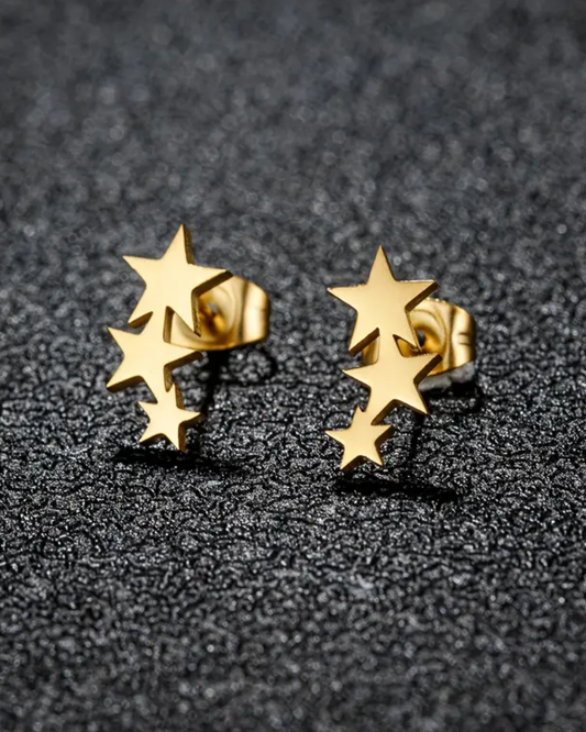 Tiny Shooting Stars Stud Earrings