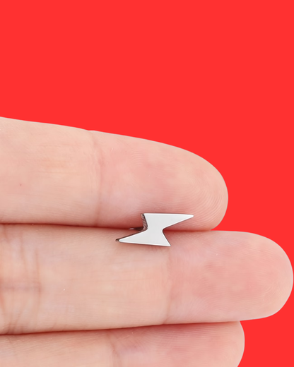 Tiny Lightning Bolt Stud Earrings