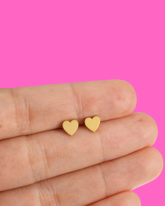 Tiny Heart Stud Earrings