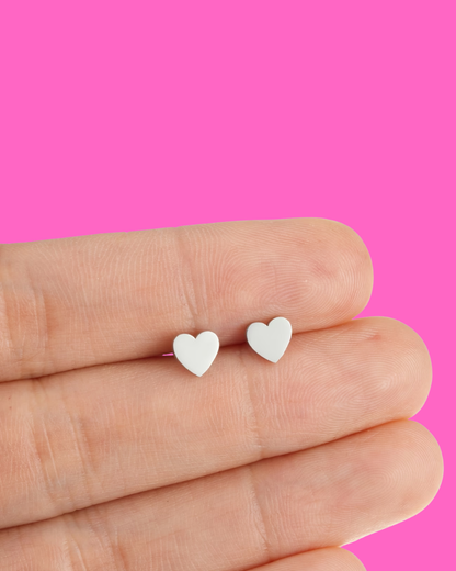 Tiny Heart Stud Earrings