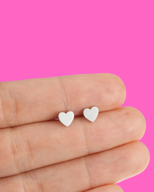 Tiny Heart Stud Earrings