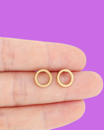 Tiny Hoops Stud Earrings