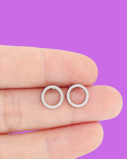 Tiny Hoops Stud Earrings