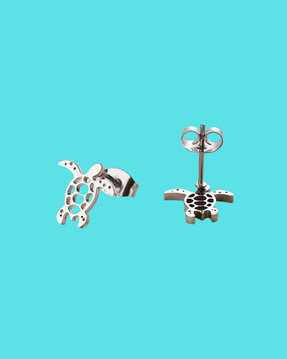 Tiny Sea Turtle Stud Earrings