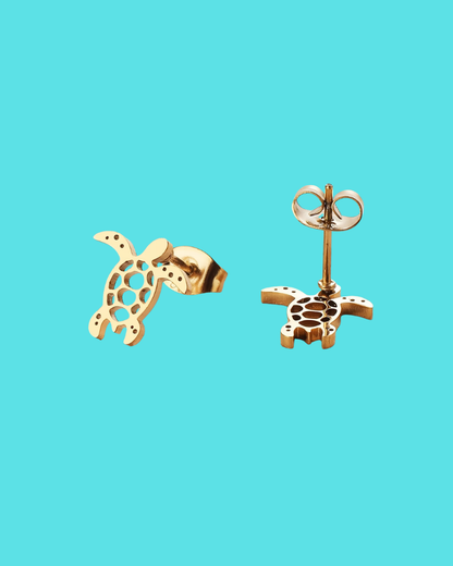 Tiny Sea Turtle Stud Earrings