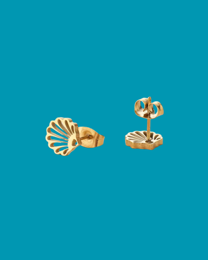 Tiny Sea Shell Stud Earrings