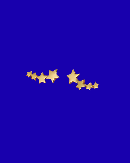 Tiny Shooting Stars Stud Earrings