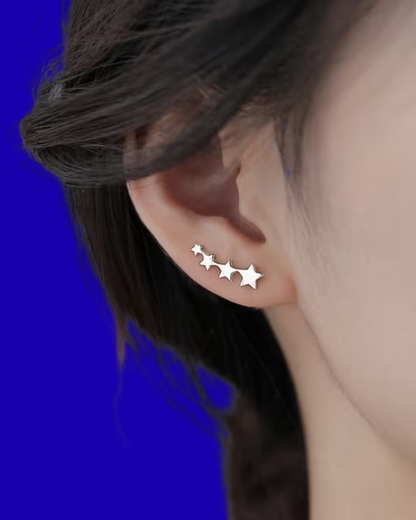 Tiny Shooting Stars Stud Earrings