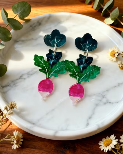 Radishes Acrylic Earrings