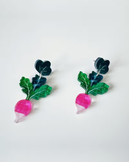 Radishes Acrylic Earrings