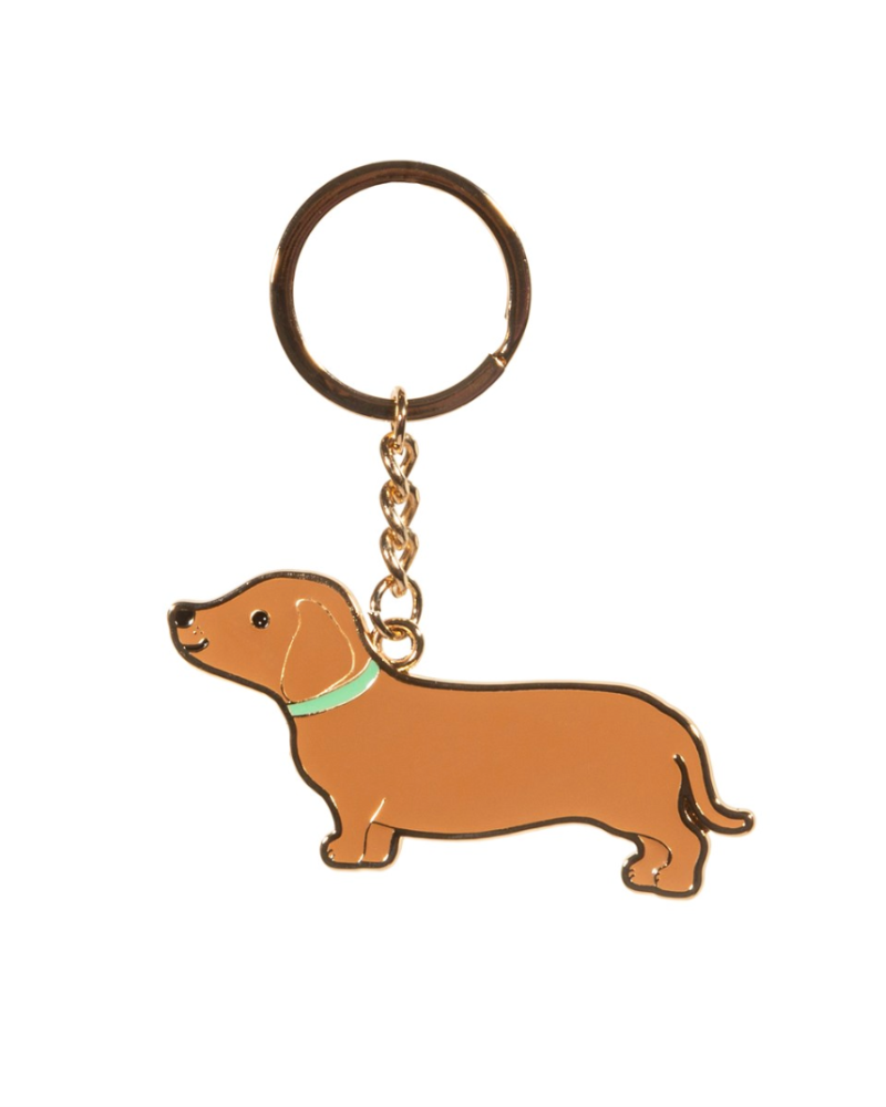 Sausage Dog Enamel Keyring