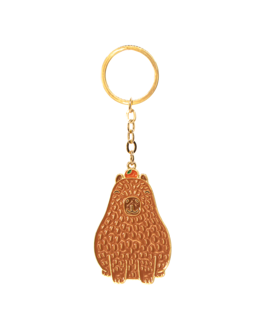 Capybara Enamel Keyring