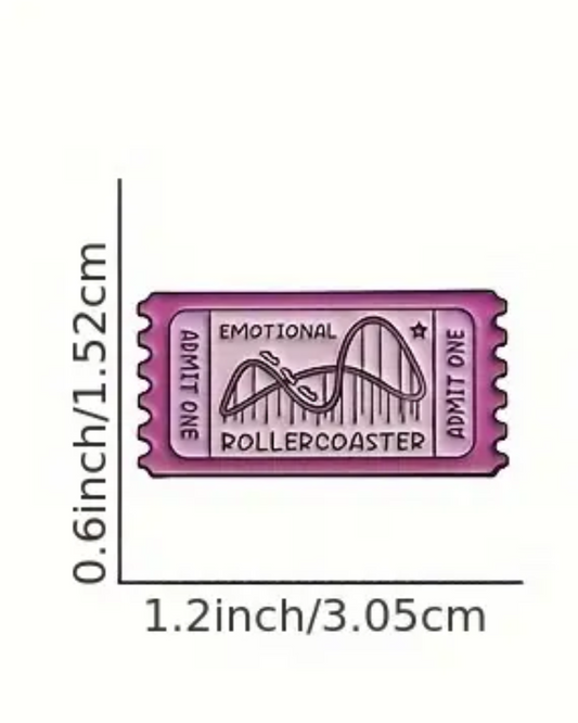 Emotional Rollercoaster Enamel Pin Badge