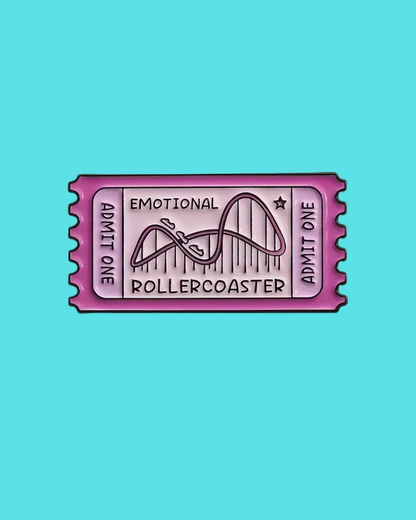 Emotional Rollercoaster Enamel Pin Badge