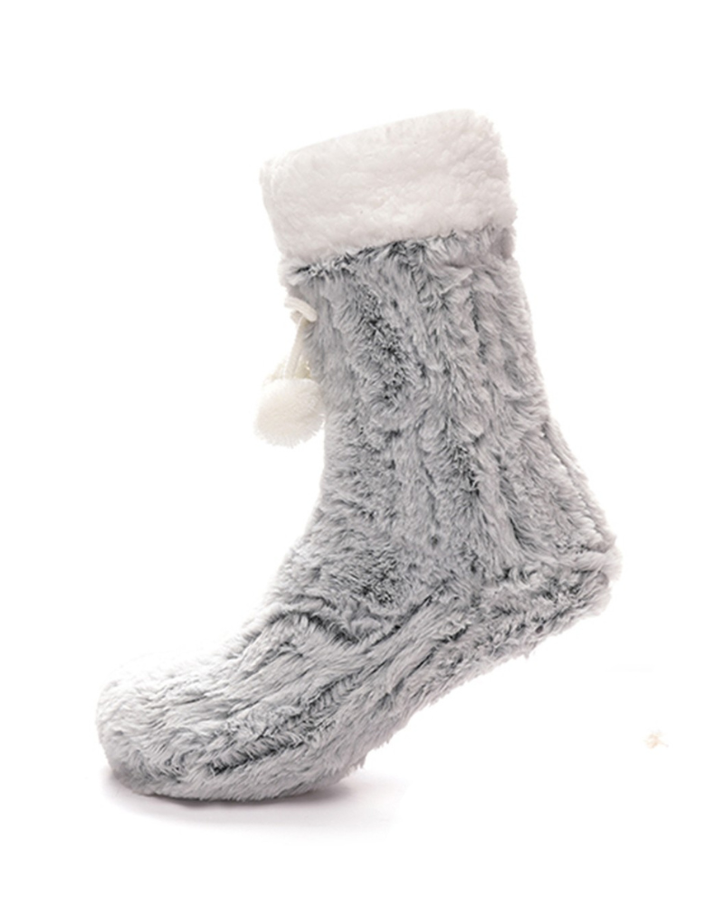 Faux Fur Luxe Sherpa Slipper Socks