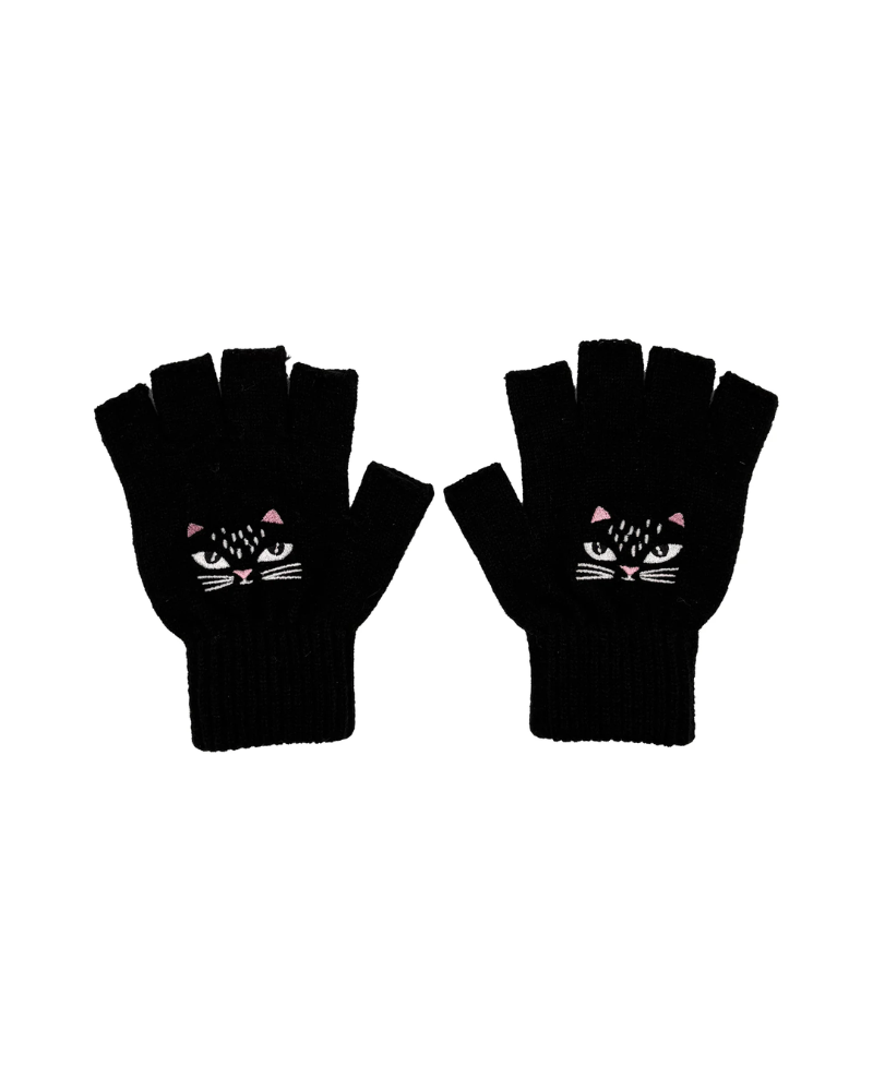 Feline Cat Fingerless Gloves