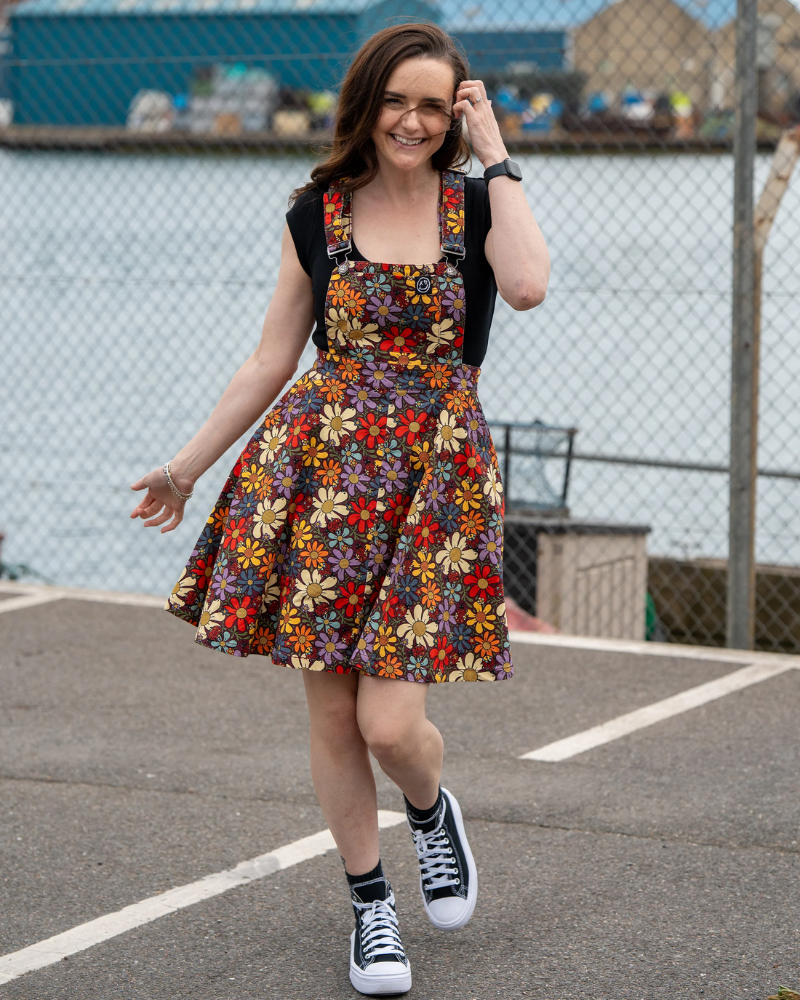 Love Bugs Flared Pinafore Dress