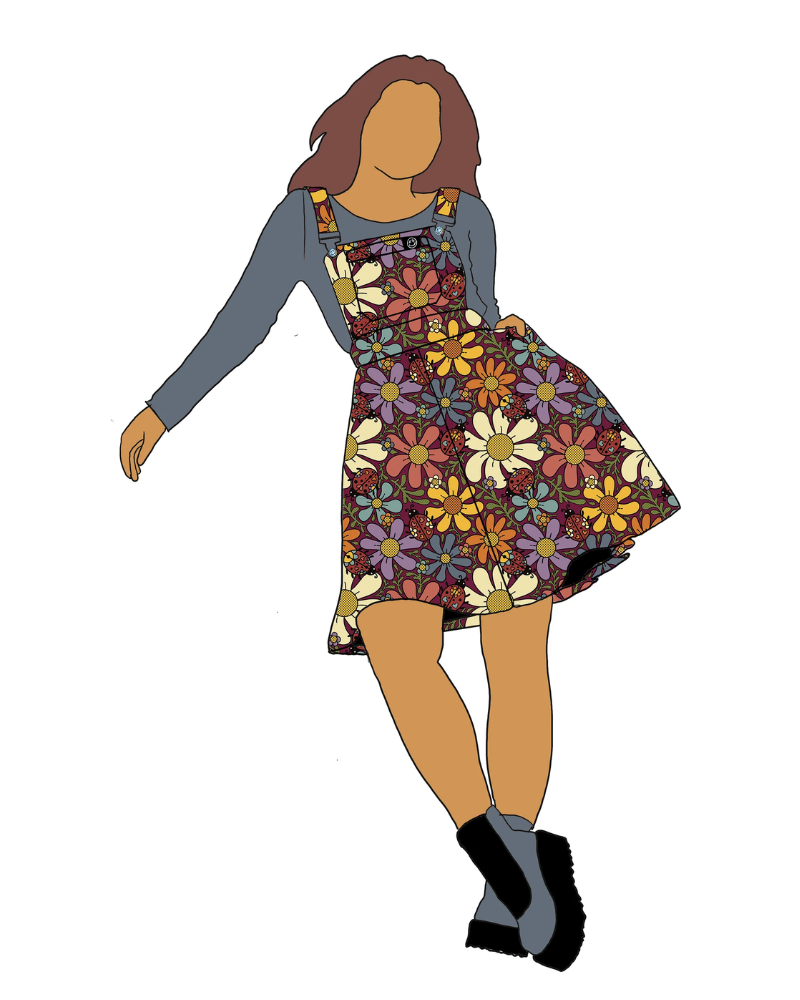 Love Bugs Flared Pinafore Dress
