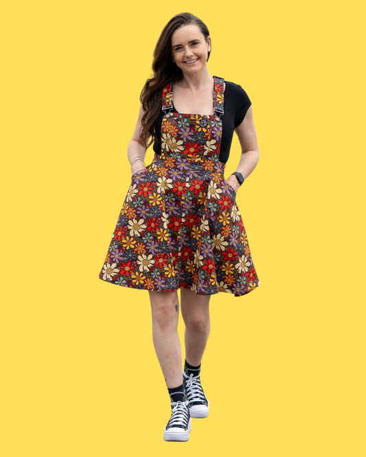 Love Bugs Flared Pinafore Dress