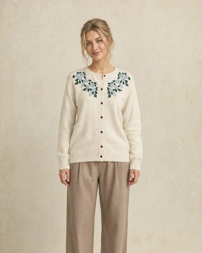 Forget Me Not Embroidered Cardigan