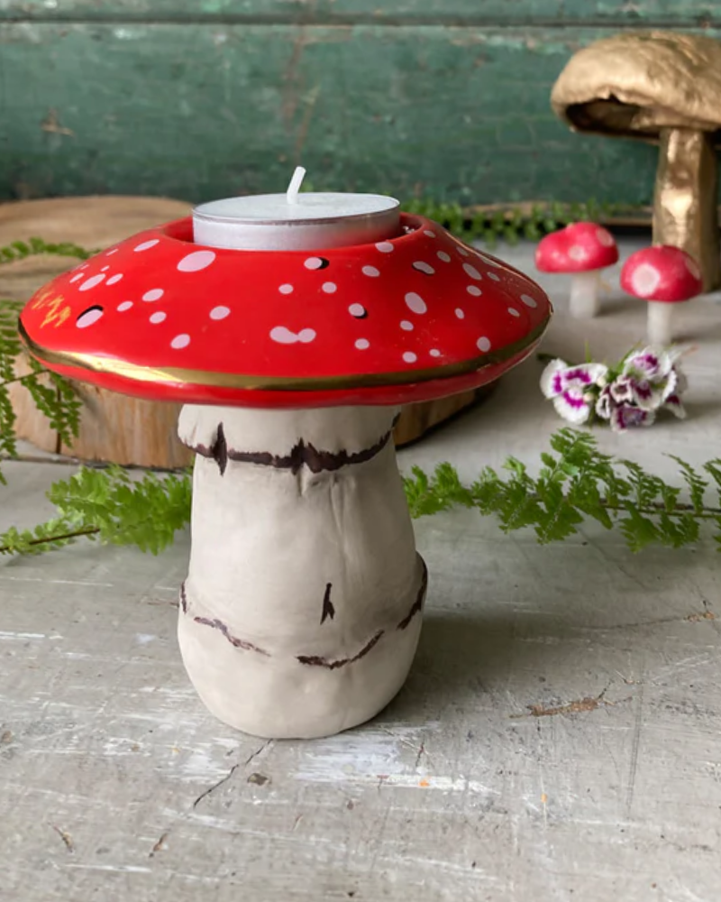 Forage Mushroom Tea Light Holder