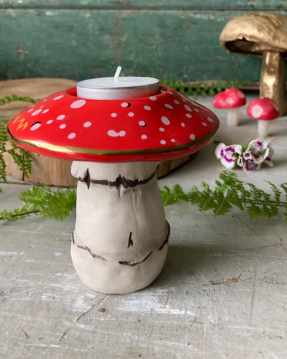 Forage Mushroom Tea Light Holder