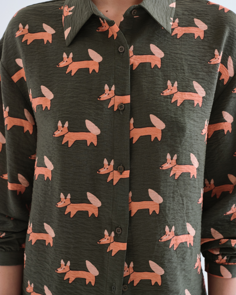 Foxy Fox Print Shirt