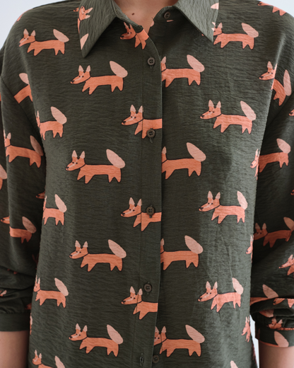 Foxy Fox Print Shirt