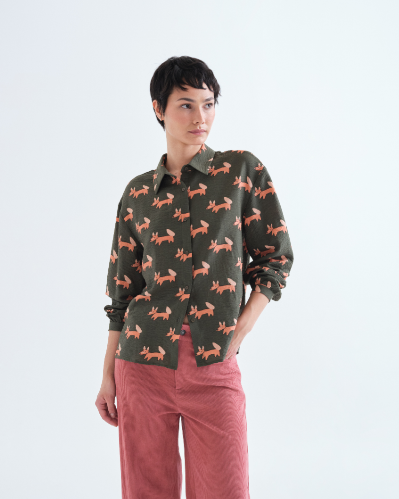 Foxy Fox Print Shirt