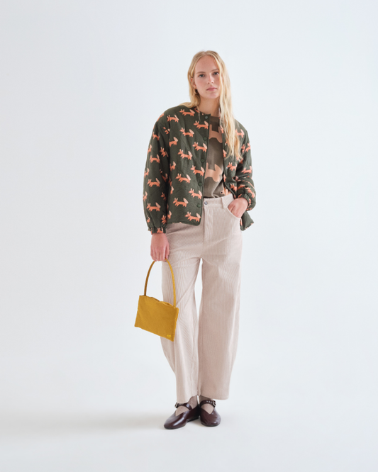 Foxy Fox Print Quilted Jacket
