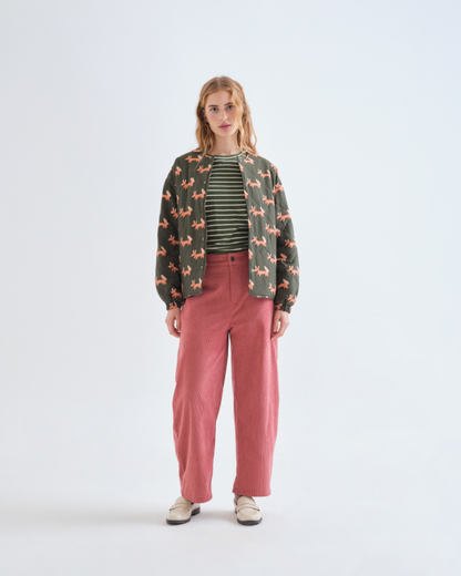 Foxy Fox Print Quilted Jacket