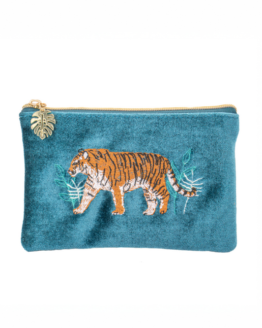 Tiger Leaf Zip Purse