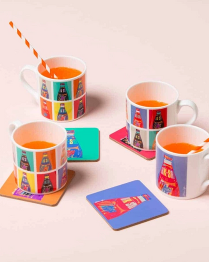 Irn Bru Pop Art Coaster Assorted By Gillian Kyle