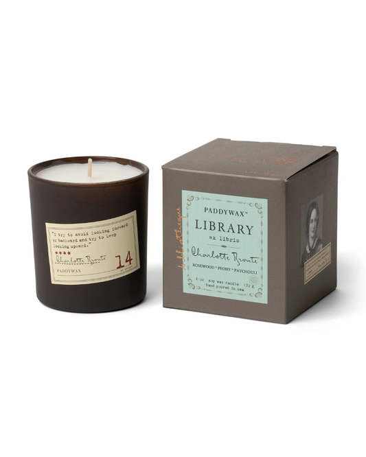 Charlotte Bronte Library 6 Oz Candle Jar
