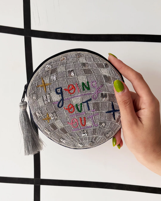 Going Out Out Glitter Ball Pouch