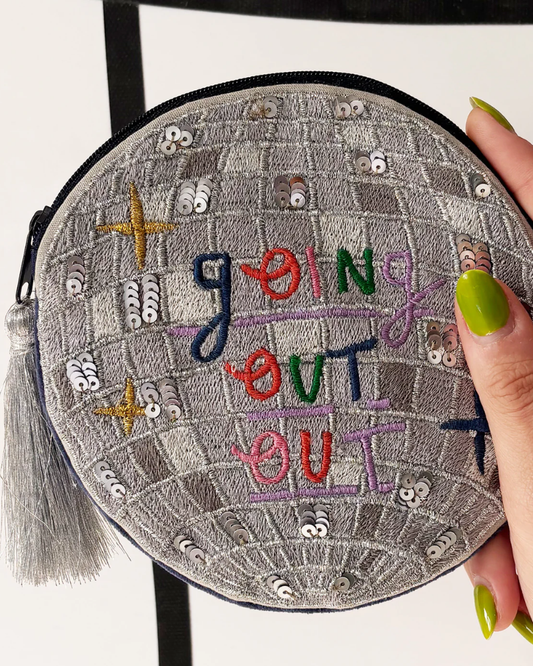 Going Out Out Glitter Ball Pouch