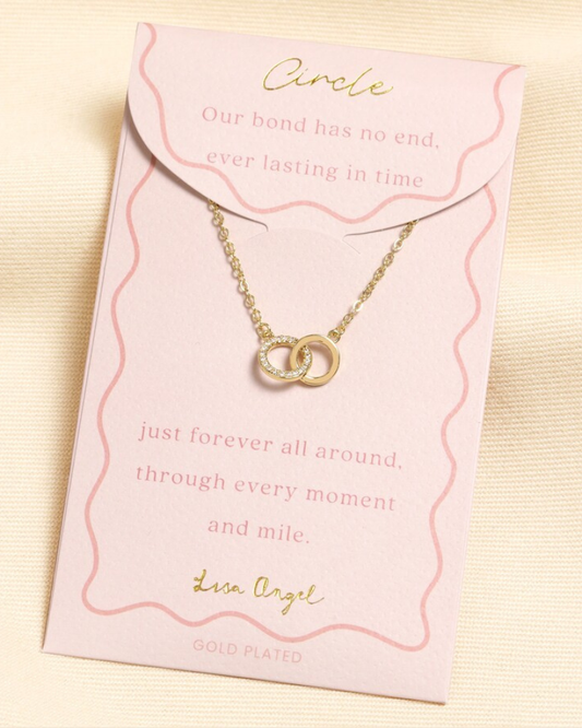 Gold Interlocking Circles Necklace
