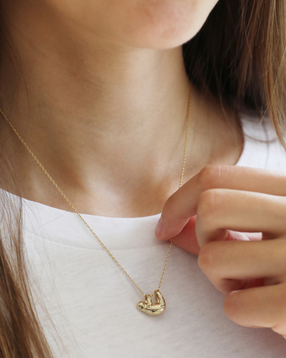 Sloth Necklace 18ct Gold