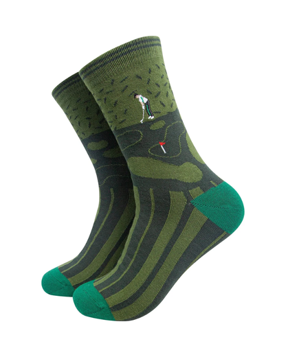 Golfer Combed Cotton Embroidered Unisex Socks