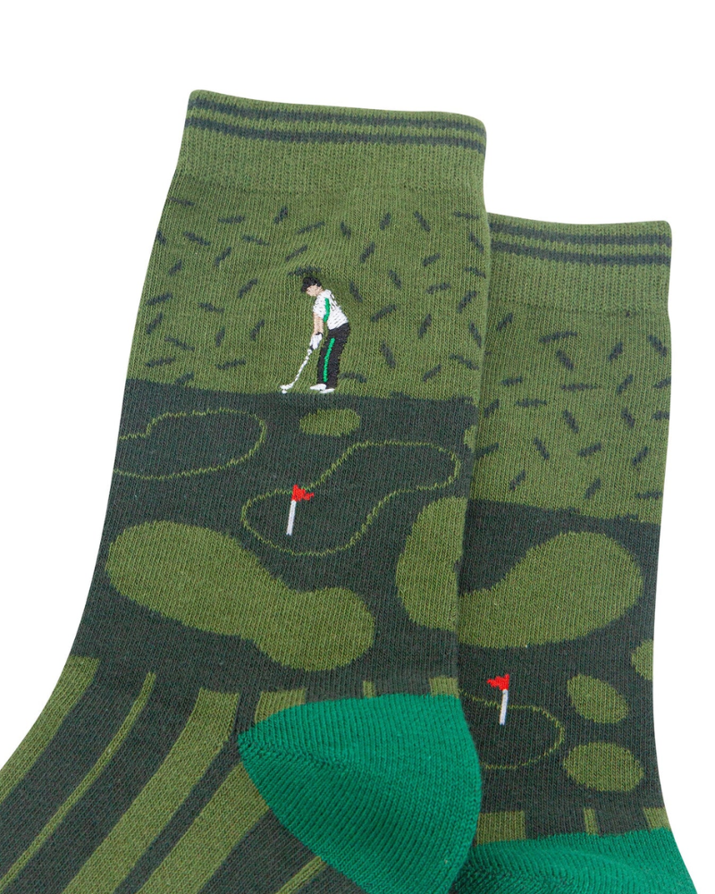 Golfer Combed Cotton Embroidered Unisex Socks