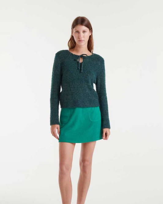 Green Baby Cord Mini Skirt Compania Fantastica