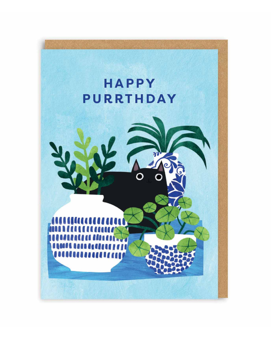 Happy Purrthday Birthday Greeting Card